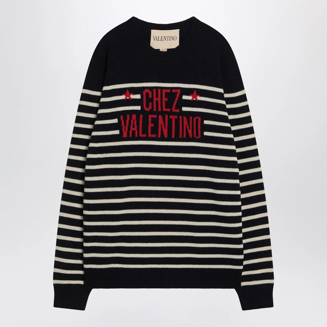 Valentino - Sweater with jacquard pattern Chez Valentino Brand Shirts &amp; Tops L