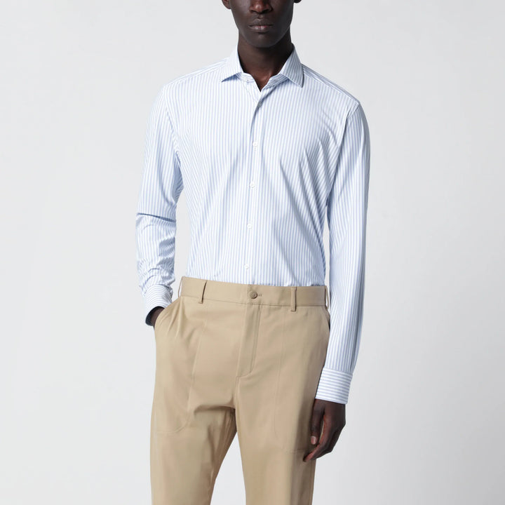 XACUS - White Active Striped Tailor Fit Shirt Brand Shirts &amp; Tops 39