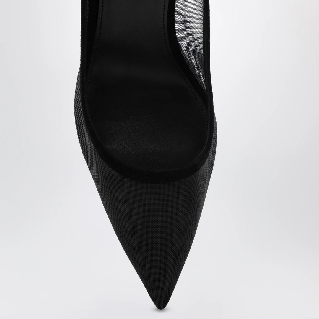 Aquazzura - Black Bow Tie pumps in mesh and suede Brand Shoes