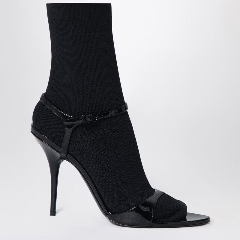 Shoes Balenciaga - Avenue Sock black sandal in patent leather and mesh - 36 IT Brand