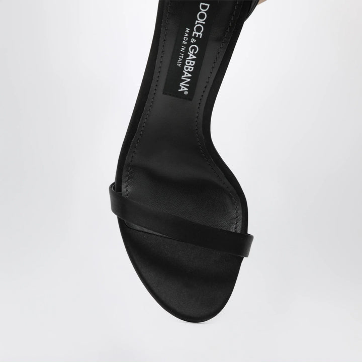Dolce&amp;Gabbana - Keira sandal in black satin Brand Shoes