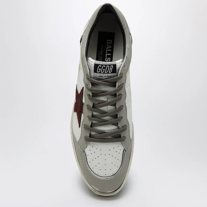 Golden Goose - Ball Star Sneakers white/taupe/burgundy Brand Shoes