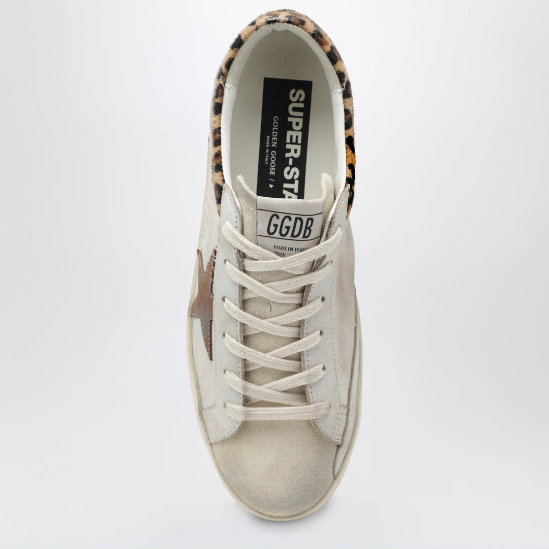 Golden Goose - White and beige Super-Star sneakers with pony hair details Brand Shoes
