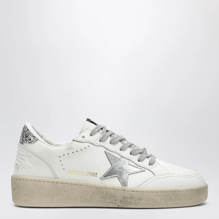 Golden Goose - White/silver/platinum glitter Ball Star sneakers Brand Shoes 40 IT