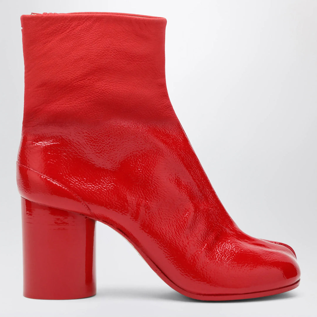 Maison Margiela - Red patent leather Tabi ankle boots Brand Shoes 36 IT