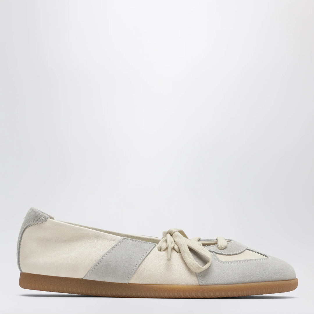 Maison Margiela - Replica Ballet lace-up flats in nappa, bleached sand Brand Shoes 36 IT