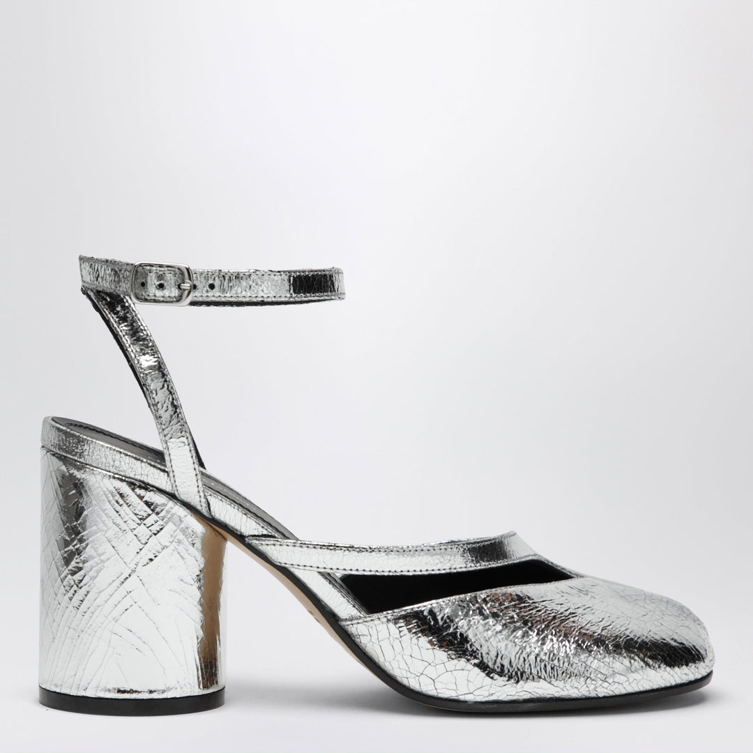 Shoes Maison Margiela - Silver Tabi Sandals In Broken Mirror Finish Brand