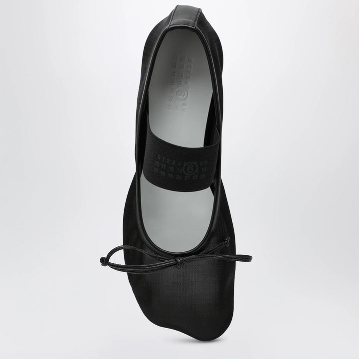 MM6 Maison Margiela - Numeric Anatomic ballerina flats in nylon and leather black Brand Shoes