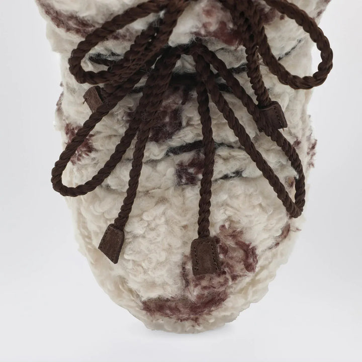 Moon Boot - Icon Low curly boot with cow print Brand Shoes