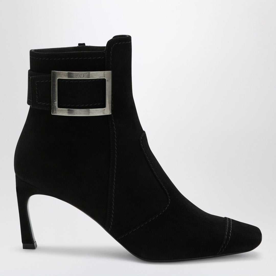 Shoes ROGER VIVIER - Black Trompette suede ankle boot Brand