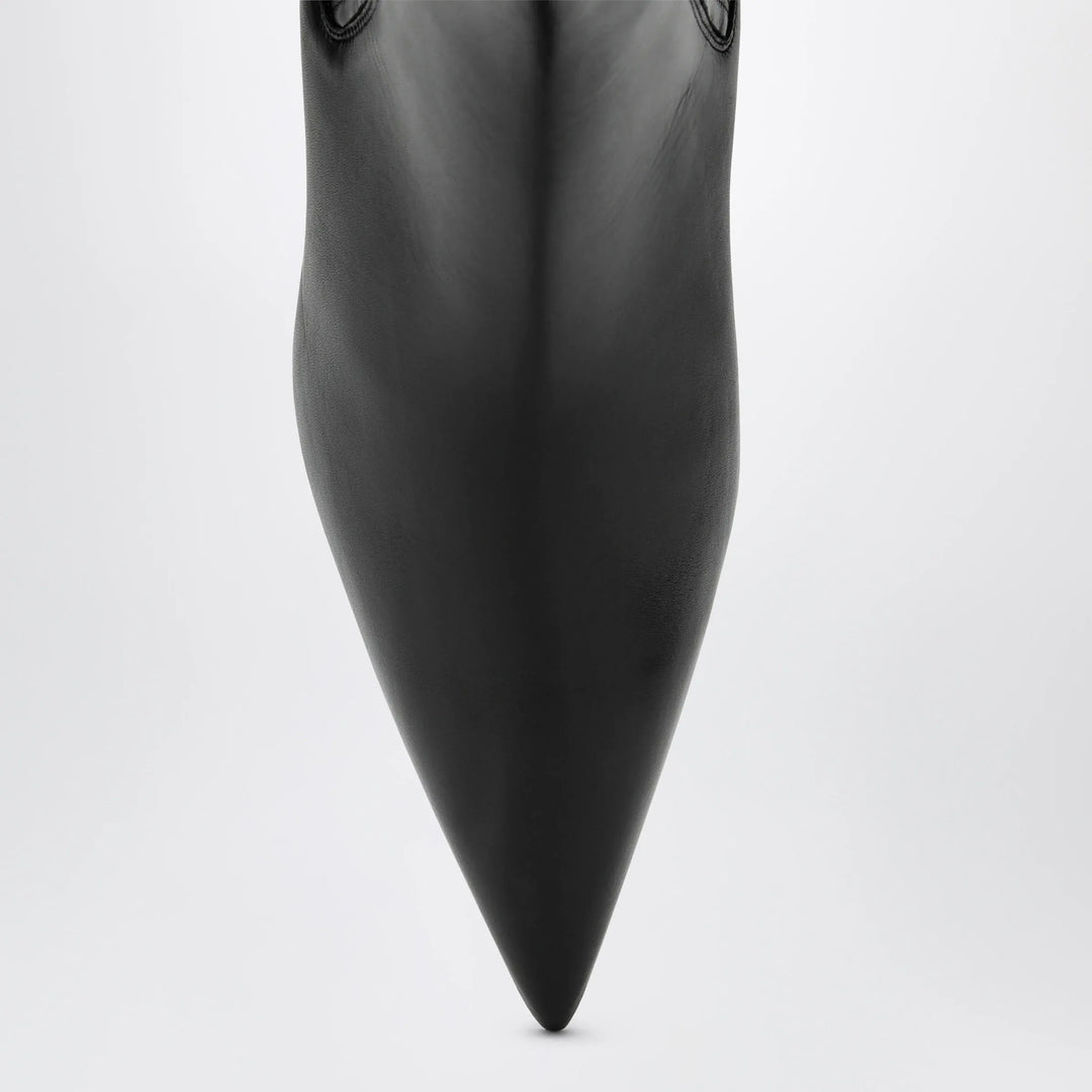 The Attico - Cheope wedge-heel ankle boots in black calfskin Brand Shoes
