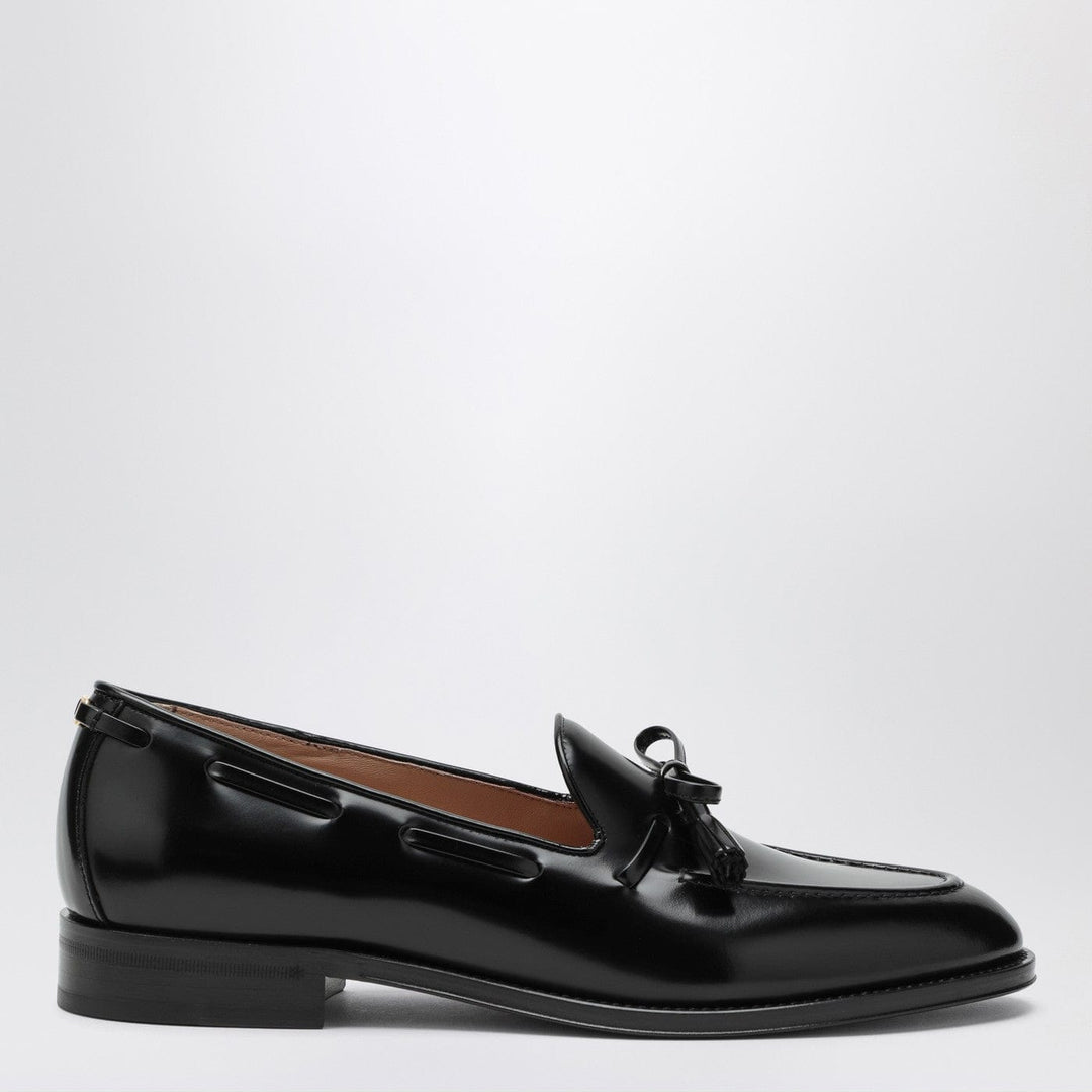 Shoes Valentino Garavani - Bowshire loafers in black glossy calfskin Brand