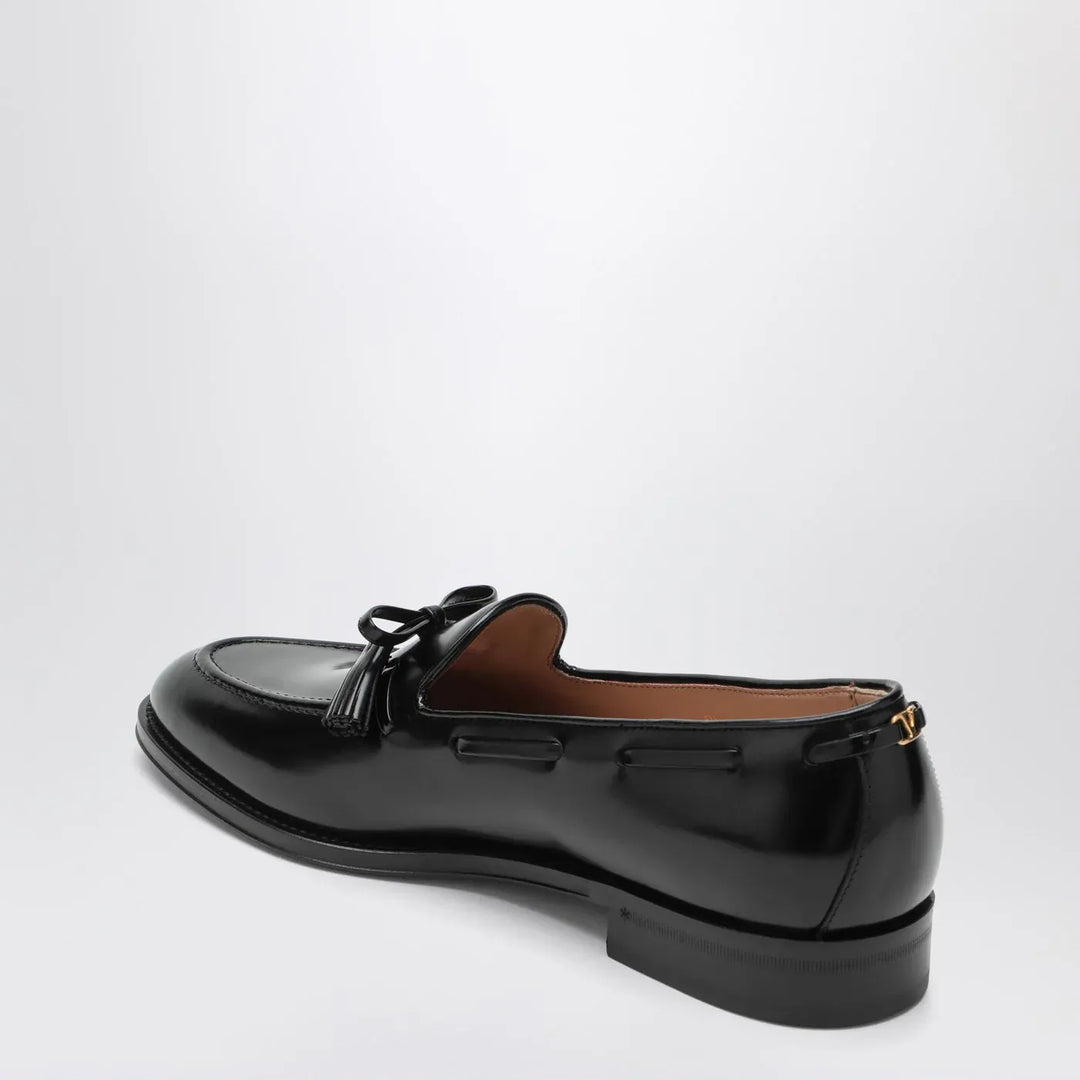 Valentino Garavani - Bowshire loafers in black glossy calfskin Brand Shoes