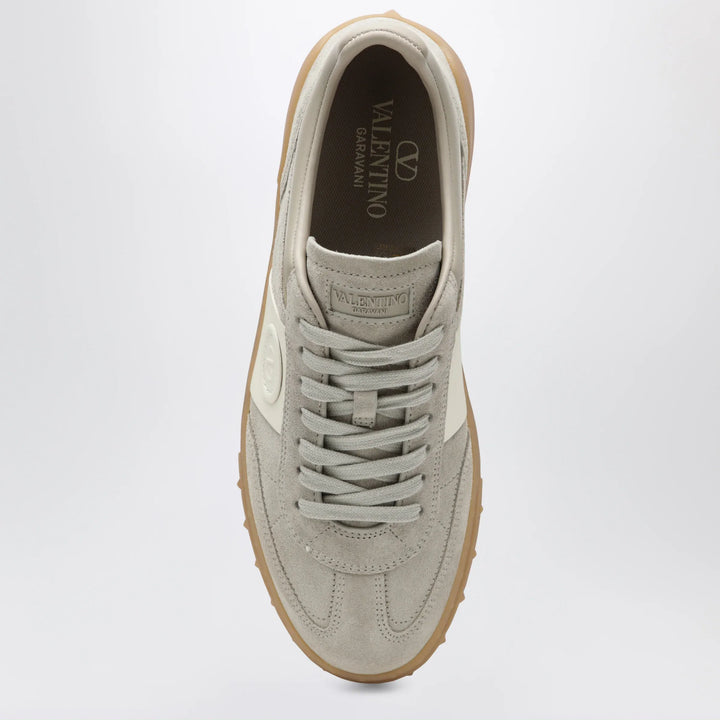 Valentino Garavani - Upvillage mixed-material sneakers in beige and ivory Brand Shoes