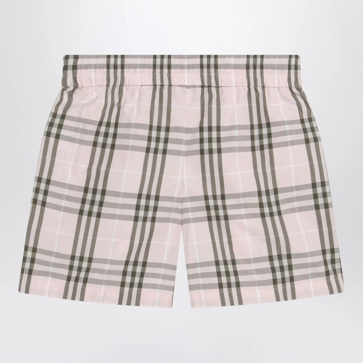 Burberry - Pink Mallow check pattern shorts Brand Shorts