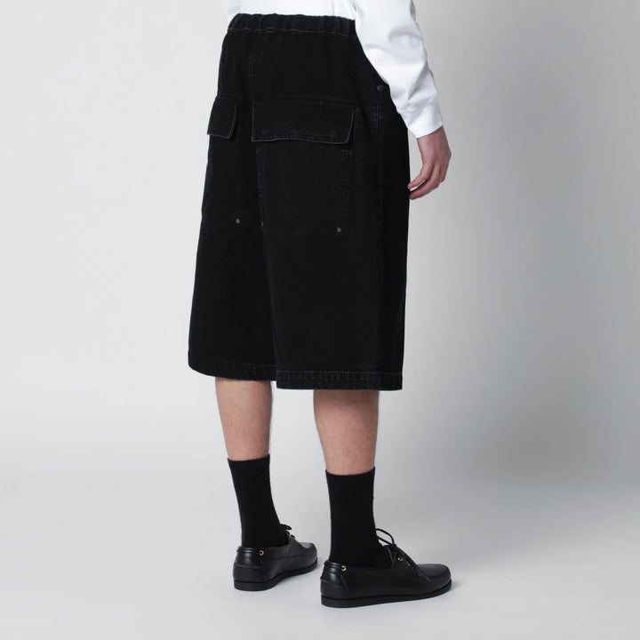 Entire Studios - Baggy bermuda shorts in black denim Brand Shorts