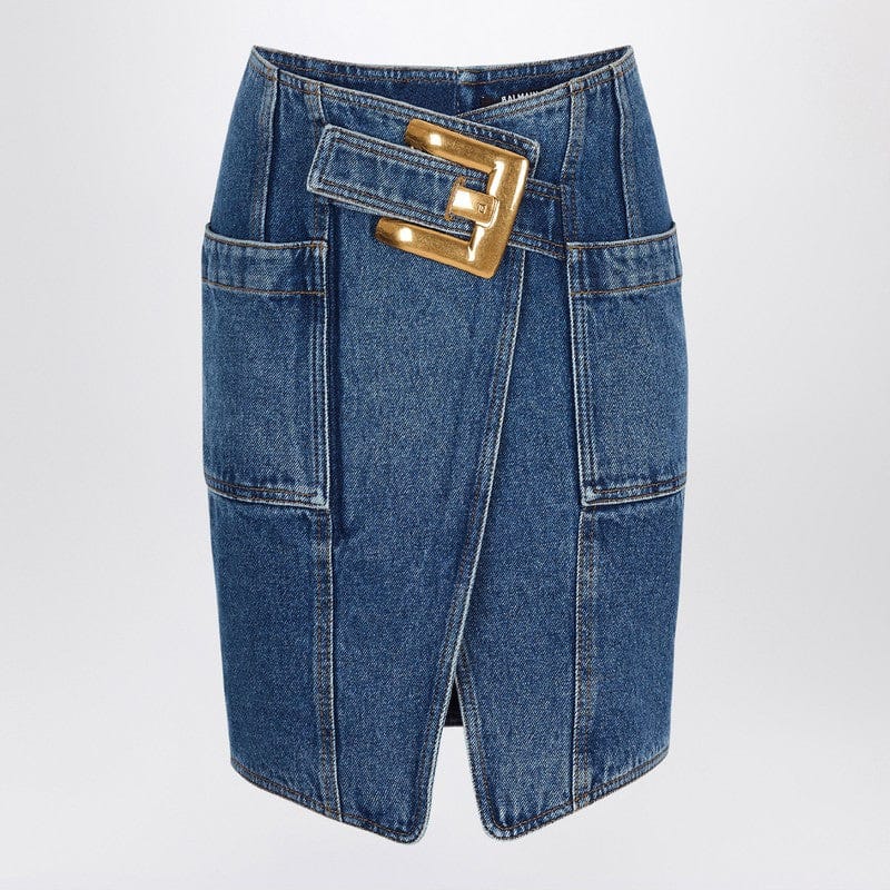 Skirts Balmain - Denim skirt with belt - 40 FR Brand