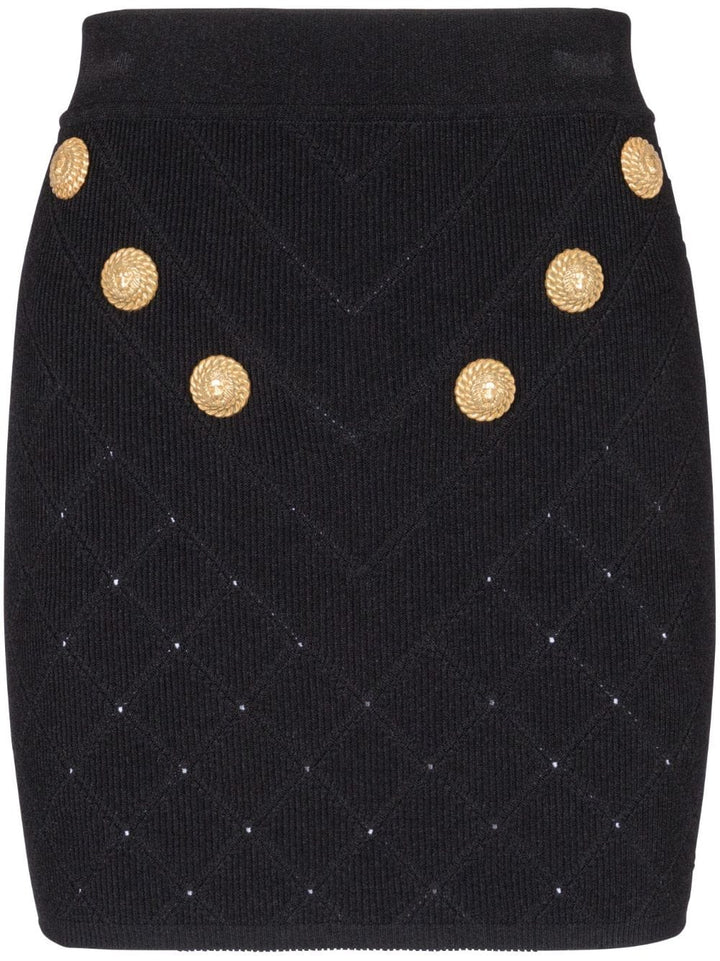 Balmain Skirts 38 Balmain Fine Knit Skirt Balmain Fine Black Knit Skirt Brand