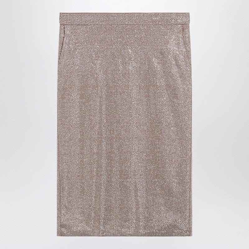 Skirts Giuseppe di Morabito - Midi skirt with silver rhinestones - 42 IT Brand