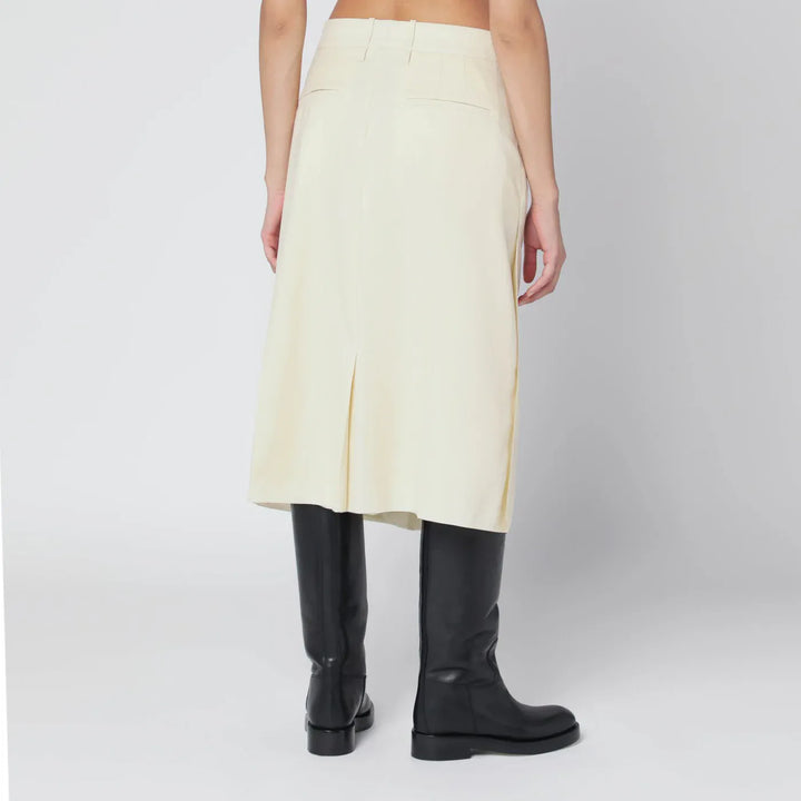 Jil Sander - Vanilla-coloured wool skirt Brand Skirts