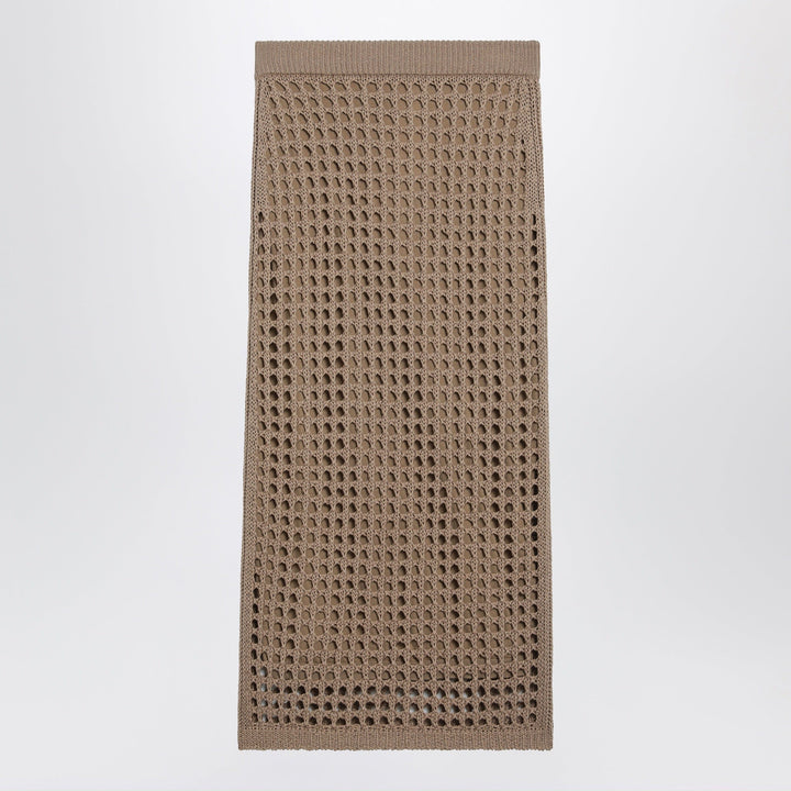 Skirts Max Mara - Mesh cotton maxi skirt in Desert Brand