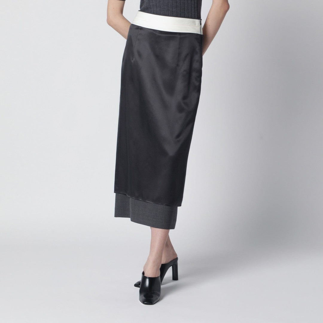 Skirts Róhe - Dark grey inside-out midi skirt Brand