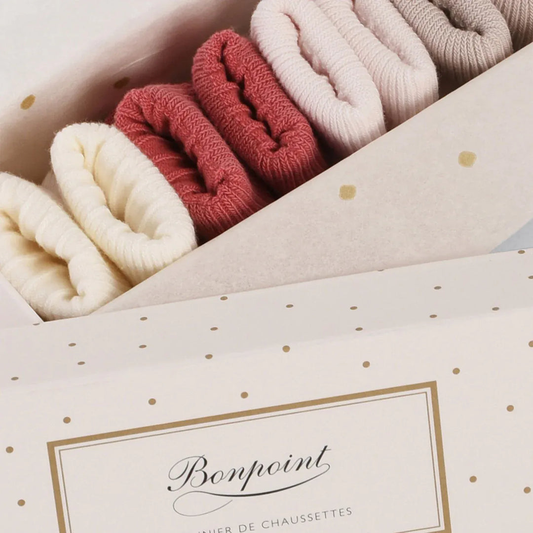 Bonpoint - Sock set Day of the Week Faded pink Brand Socks