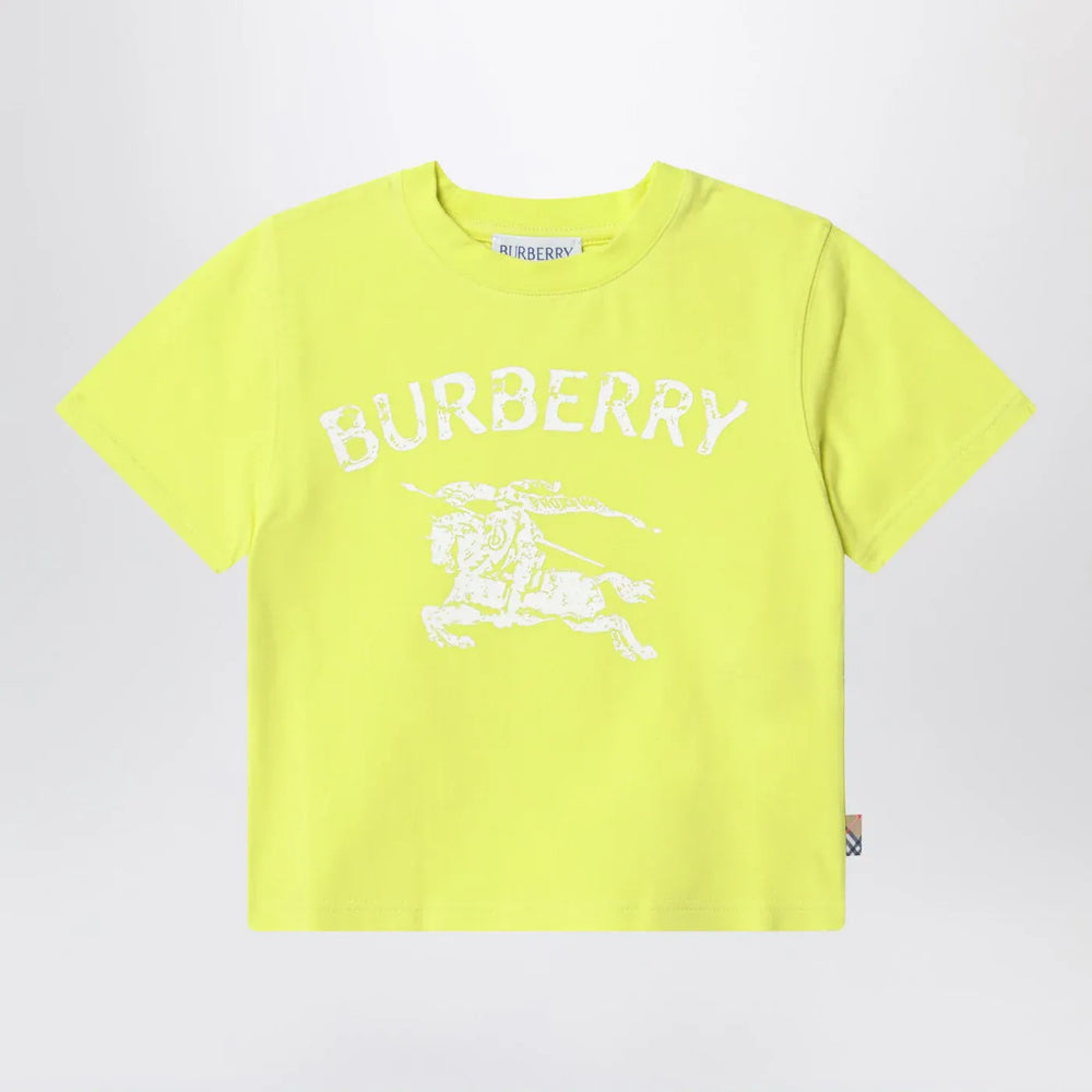Burberry - Lemon yellow cotton T-shirt with EKD Brand T-Shirt 2A