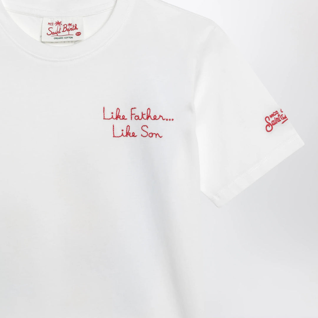 MC2 Saint Barth - White T-shirt with The Simpsons Homer and Bart print Brand T-Shirt