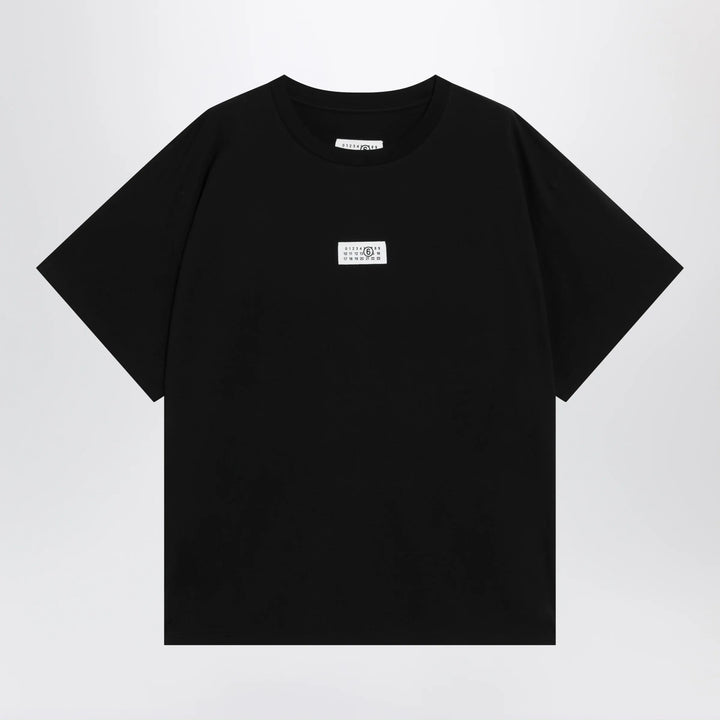 MM6 Maison Margiela - Black cotton T-shirt with Numeric logo Brand T-Shirt S