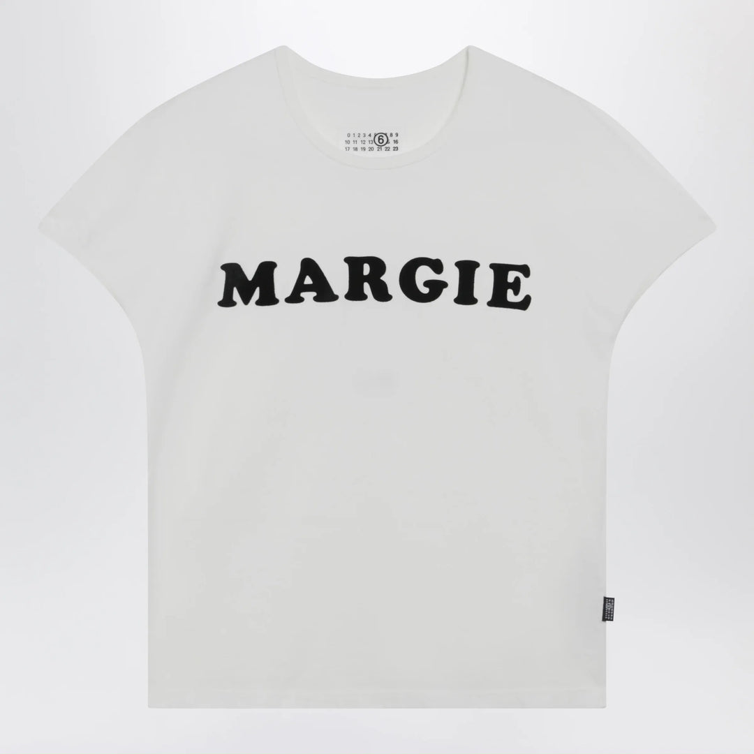 MM6 Maison Margiela - Vintage jersey cotton T-shirt in white Brand T-Shirt XS