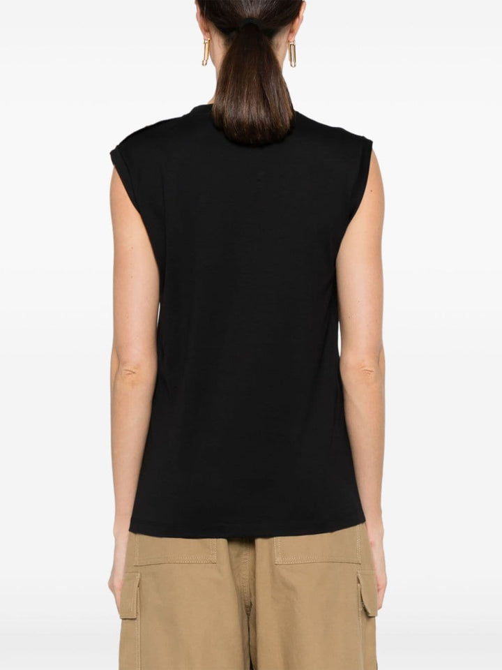 Balmain Topwear Balmain Cotton Top Balmain Black Cotton Top Brand