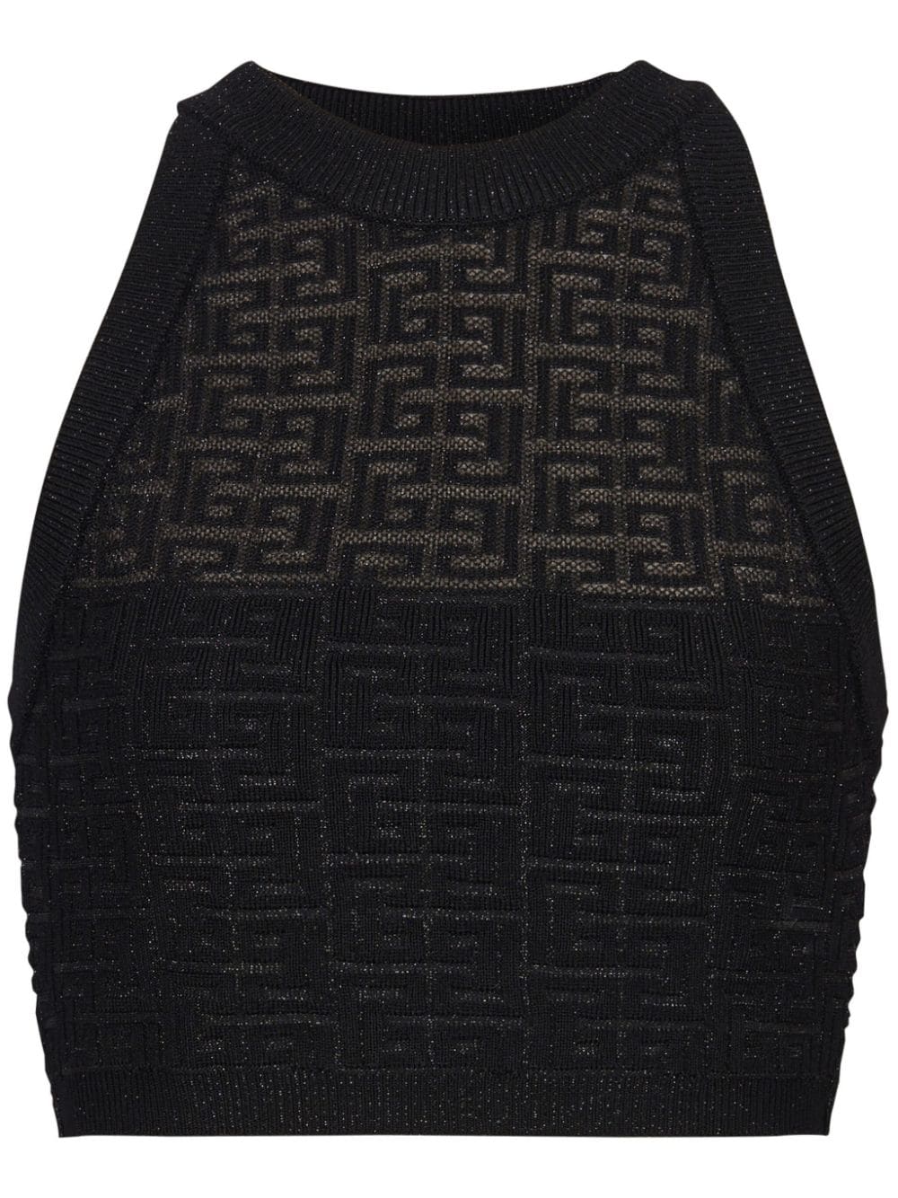 Balmain Topwear Balmain Halterneck Top Balmain Black Halterneck Top Brand