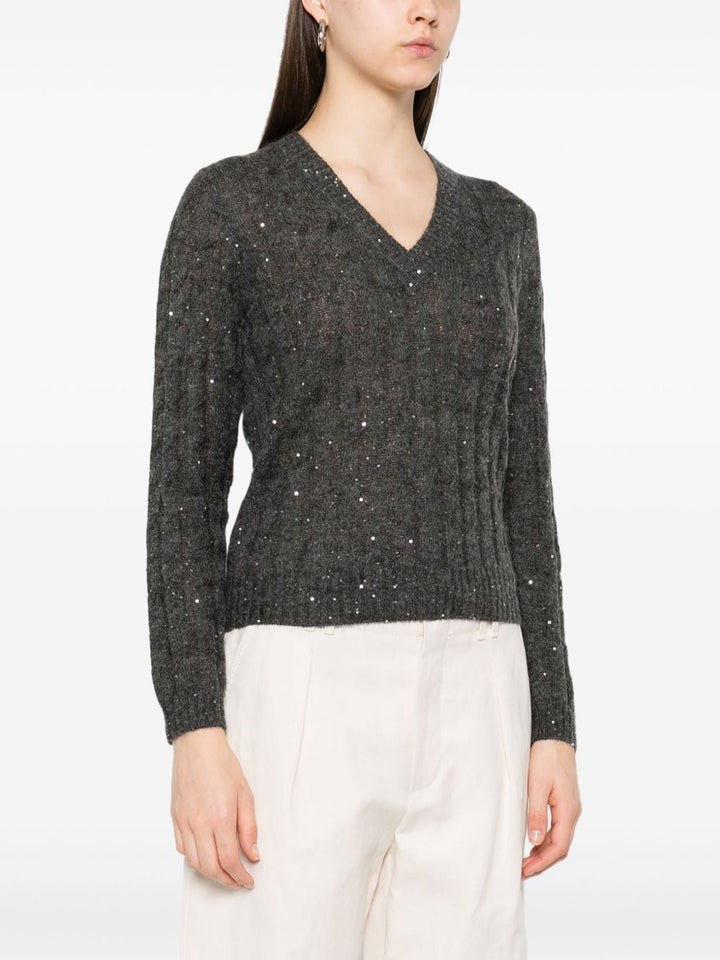 Brunello Cucinelli Topwear Brunello Cucinelli Sweaters Grey Brunello Cucinelli Sweaters Grey Brand