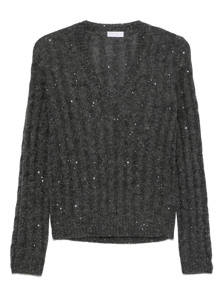 Brunello Cucinelli Topwear Brunello Cucinelli Sweaters Grey Brunello Cucinelli Sweaters Grey Brand