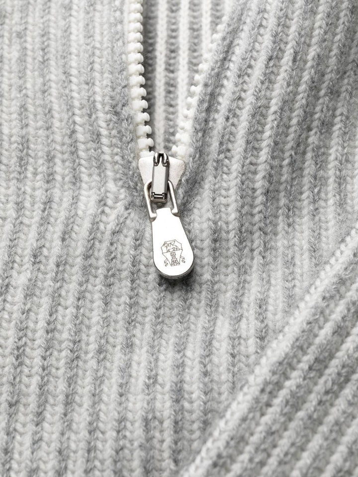 Brunello Cucinelli Topwear Brunello Cucinelli Sweaters Light Grey Brunello Cucinelli Sweaters Light Grey Brand