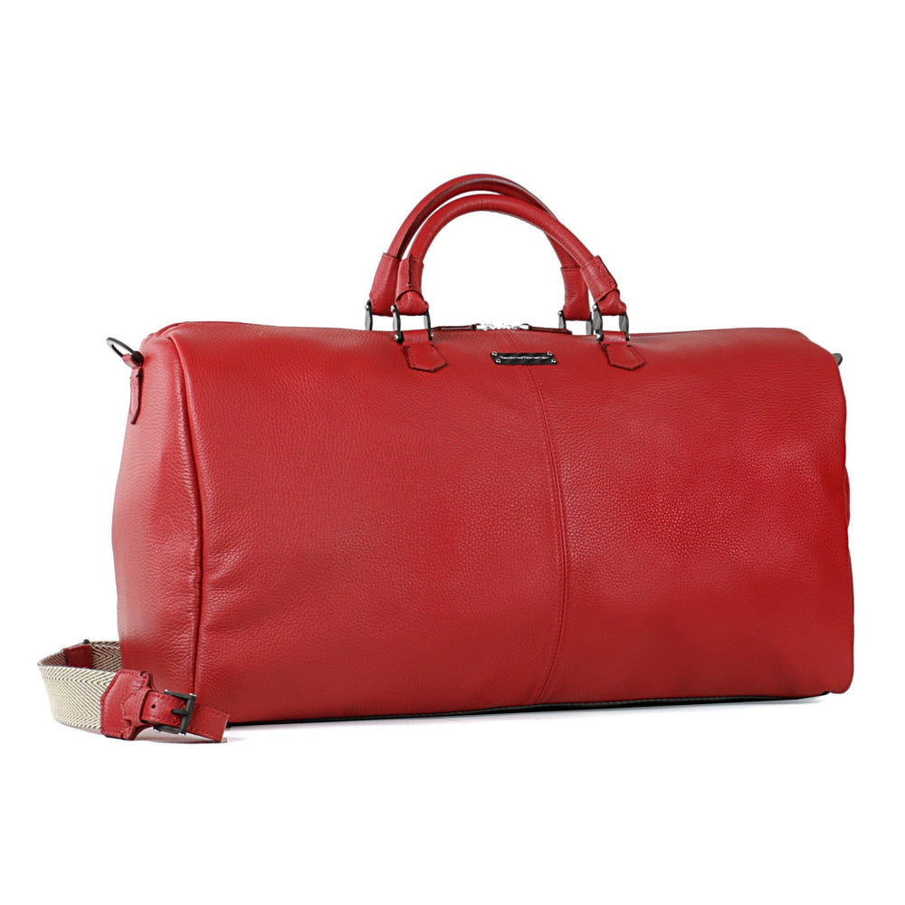 Tecknomonster Travel Bag Tecknomonster Bolina Leather Bag Red Colour Brand