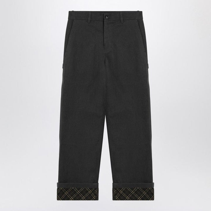 Burberry Trousers Burberry Black trousers with Check pattern lapels Burberry Black trousers with Check pattern lapels Brand
