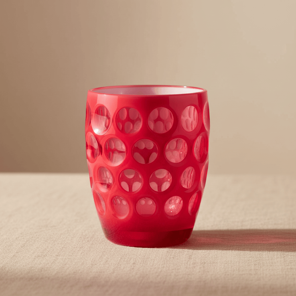 Mario Luca Giusti Lente Set of 2 Short Tumbler Fuchsia Fluo Brand Tumblers