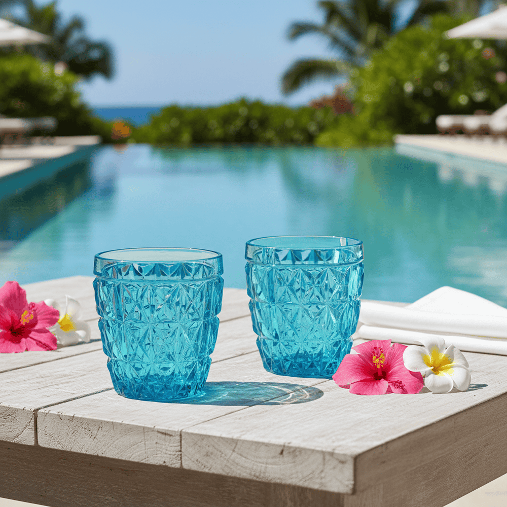 Mario Luca Giusti Stella Set of 2 Tumblers Turquoise Brand Tumblers