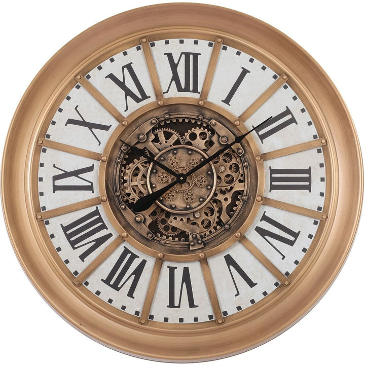 Chilli Wall Clock Gunner Round Provincial Wall Clock - Gold wash w/white Gunner Provincial Wall Clock – Gold Wash & White Brand