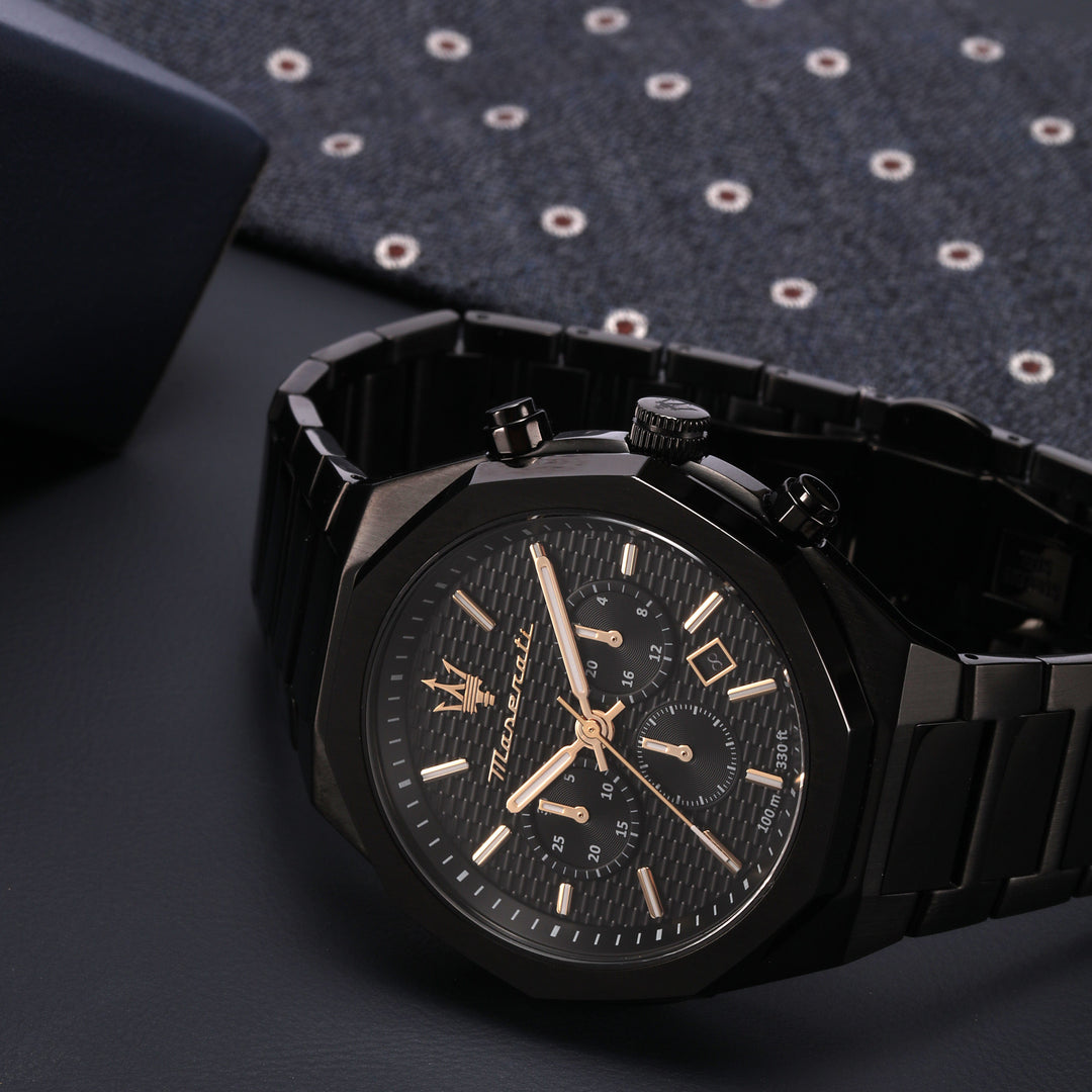 Maserati Watch Maserati Stile Black Chronograph Watch Brand