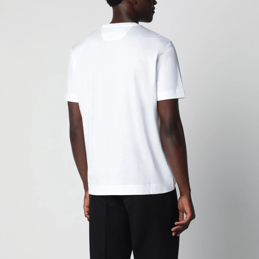ZEGNA - White cotton T-shirt Brand